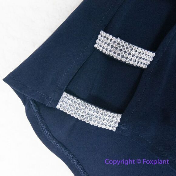 New! Alex Evenings Long Knot Dress with Embellished Short Sleeve,‎ size 14 - Picture 5 of 16